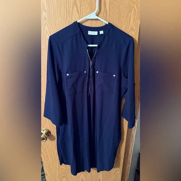 New York & Company Blue Shirtdress - Picture 6 of 8